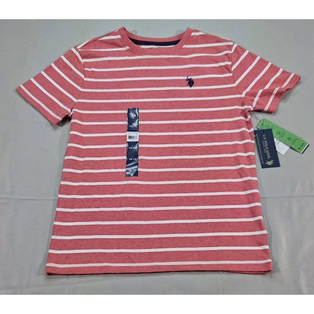 U.S. Polo Assn. Boys Crew Neck Short Sleeve T-Shirt NEW SIZE 10/12 LARGE - Picture 1 of 10